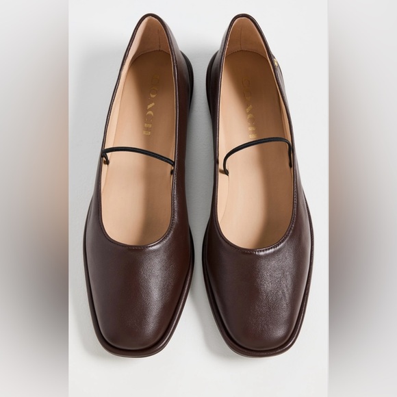 Coach Dark Brown Leather Flats - Picture 6 of 11